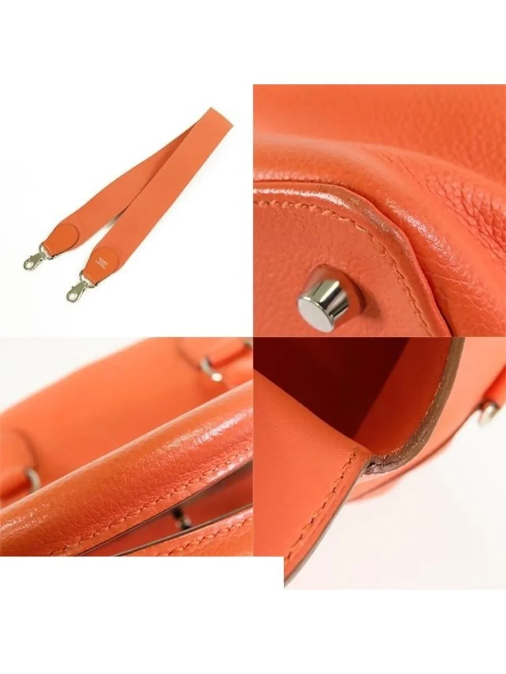 Hermes Toolbox 20 Flamingo Silver Evercolor 2-Way Shoulder Bag